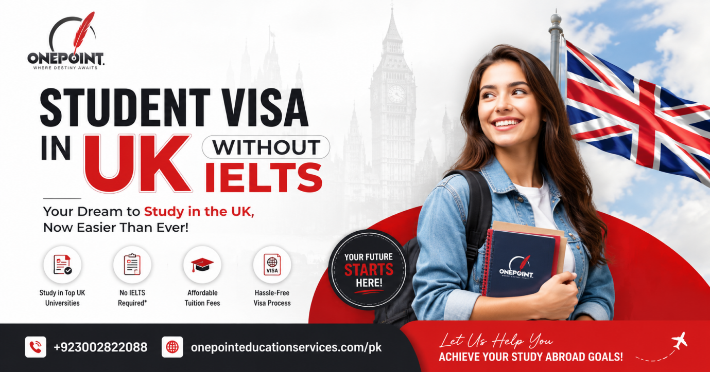 Pakistani students preparing documents required for UK student visa without IELTS in Lahore Pakistan