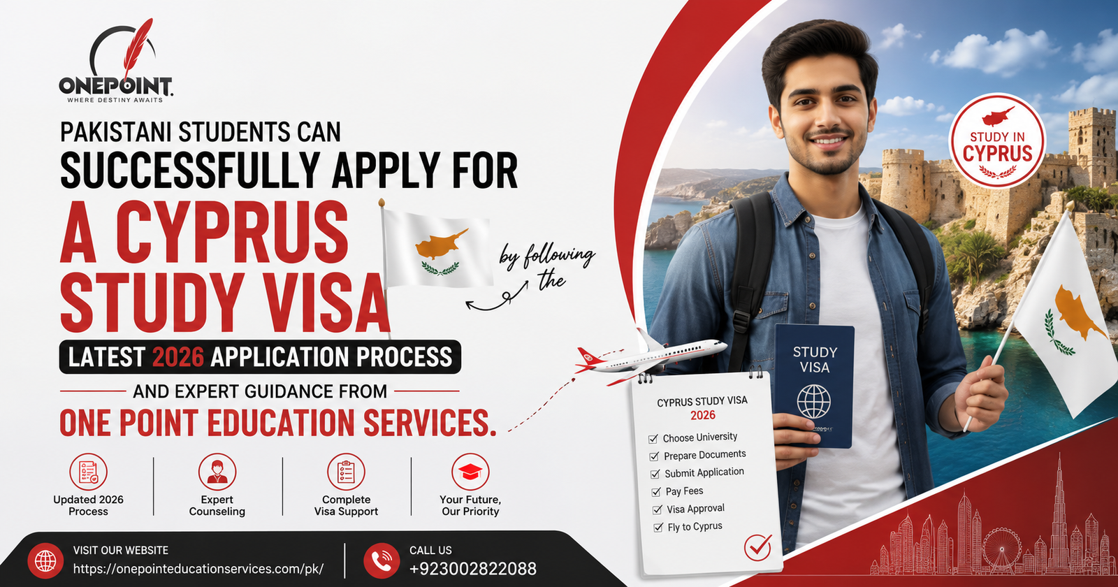How to apply for a Cyprus study visa from Pakistan with One Point Education Services