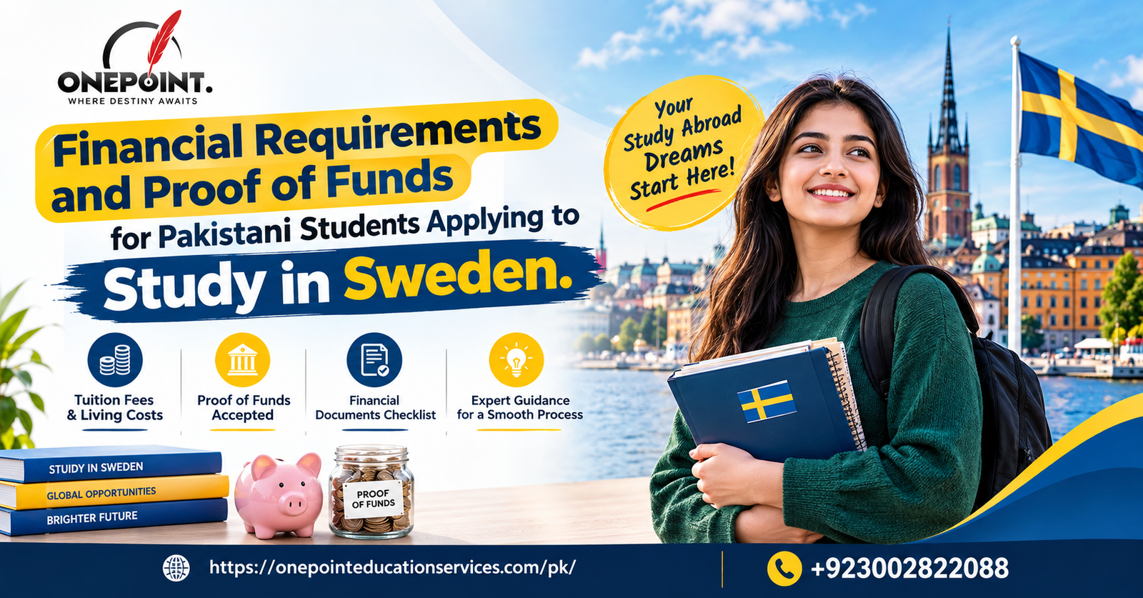 Sweden study visa financial requirements for Pakistani students