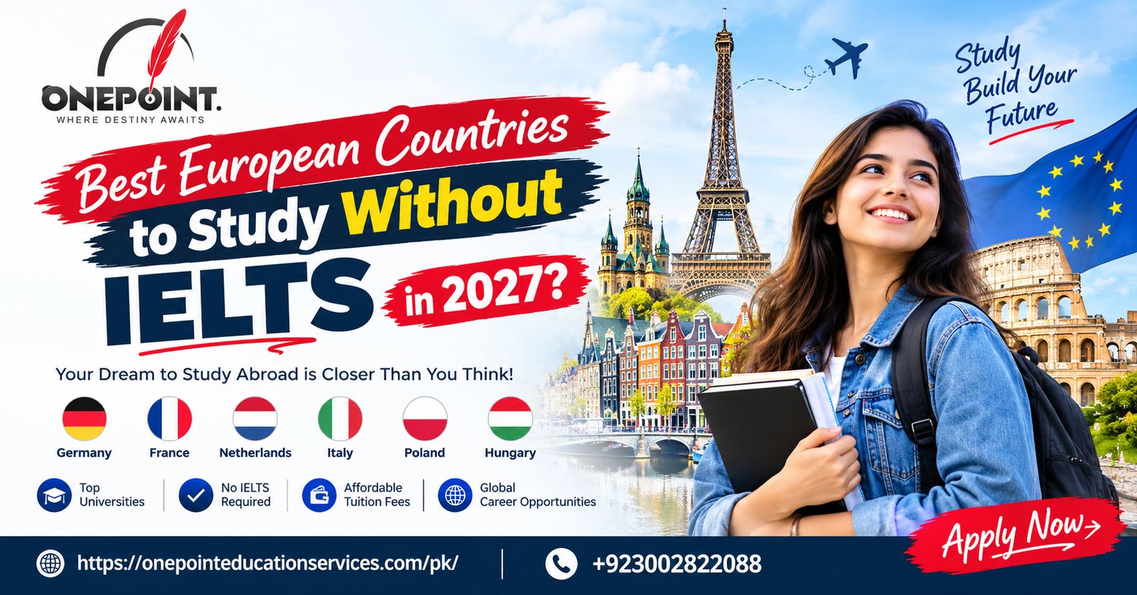 Best European countries to study without IELTS for Pakistani students in 2027