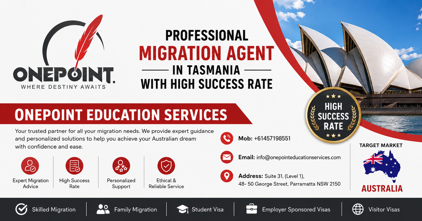 Professional Migration Agent in Tasmania with High Success Rate helping skilled workers, students, and families migrate to Australia successfully.