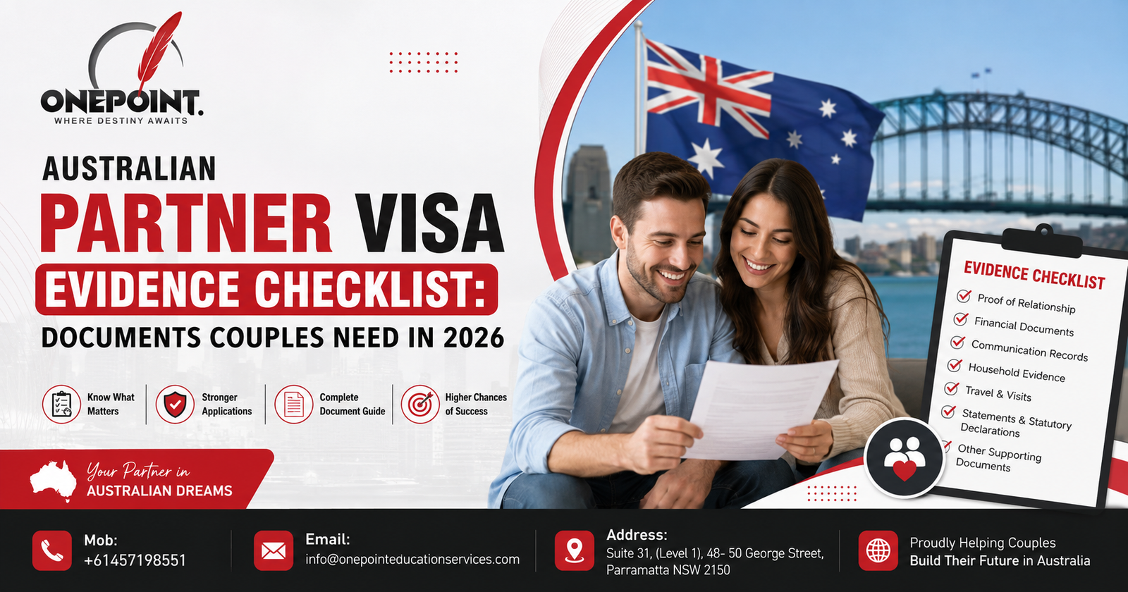 Australian Partner Visa evidence checklist for couples in Sydney 2026